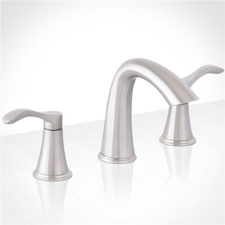 MISENO Miseno MNO311BNP Bella Widespread Bathroom Faucet with Brass Pop-Up Drain Assembly; Brushed Nickel MNO311BNP